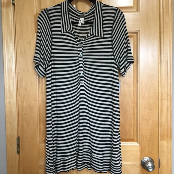 Free People Ryan Striped Oversize Button Tunic NWT - Picture 8 of 8